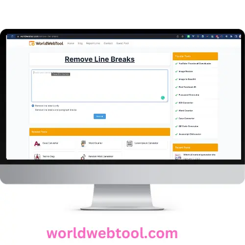 Line Break Remover | worldwebtool